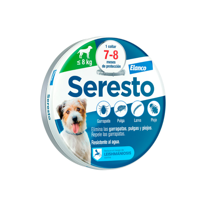 Collar seresto antiparásitos para perros menos de 8 kg